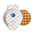 Mini Waffle Maker Machine, 4 Inch, White Rainbow K50675