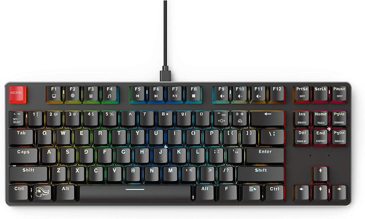 TENKEYLESS 87 Key RGB LED Backlit Mechanical Gaming Keyboard R3039
