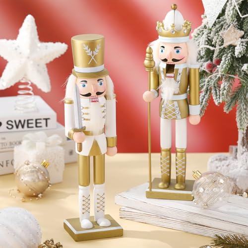 12'' Traditional Painted Wooden Nutcracker Soldier Figure Decor N3043
