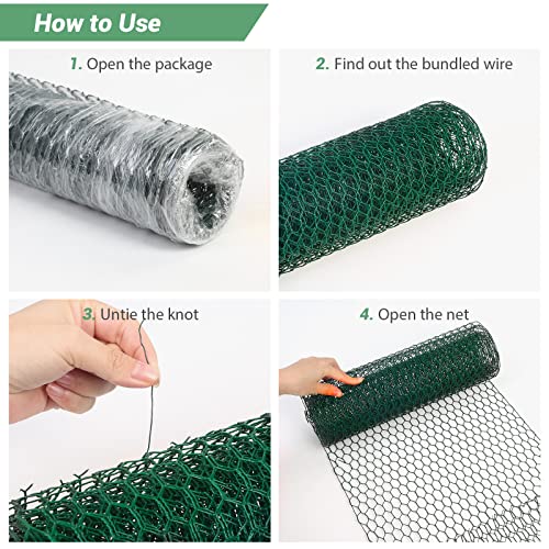13.78 x 236 Inch Lightweight Galvanized Hexagonal Chicken Wire Mesh T40685