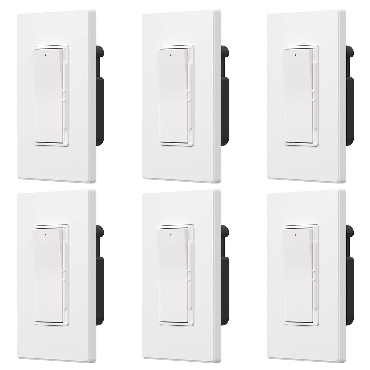 Matte White 6 Pack LED Slide Dimmer Light Switch X6356
