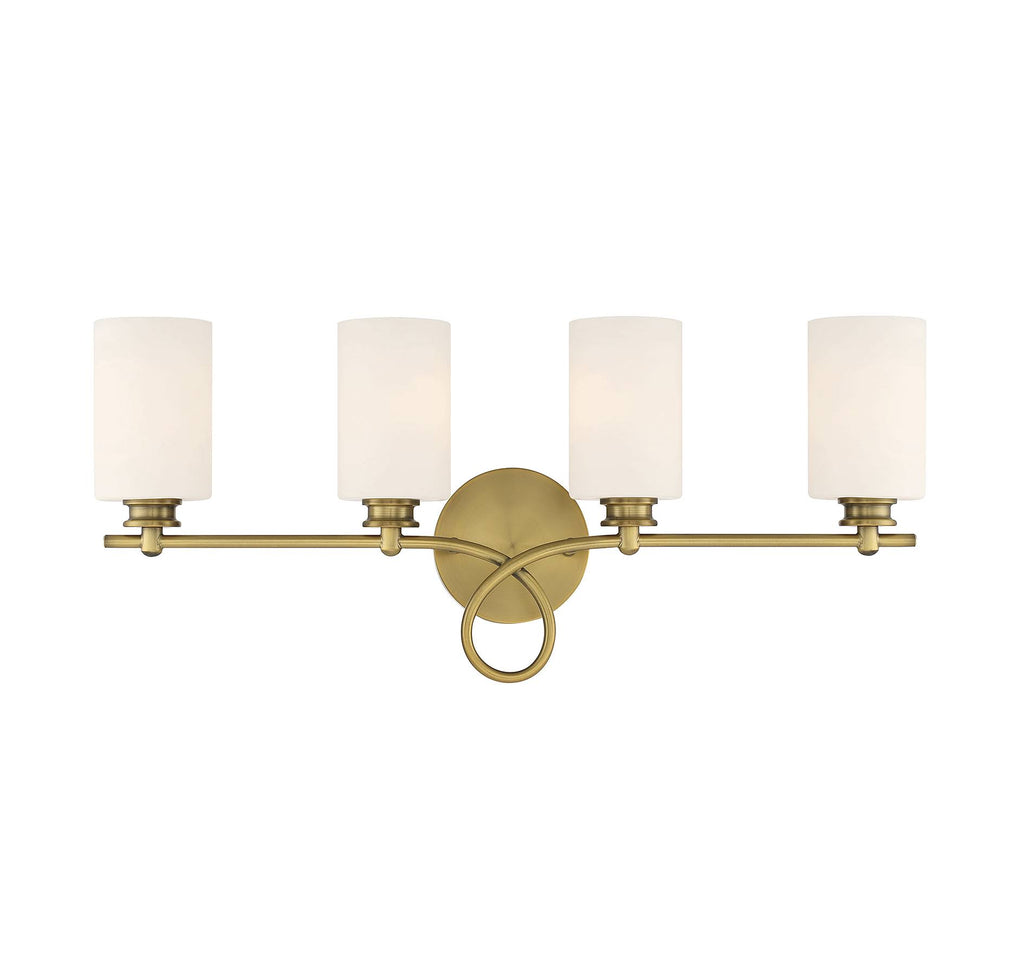 4 Light Warm Brass Bath Bar T12792