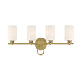 4 Light Warm Brass Bath Bar T12792