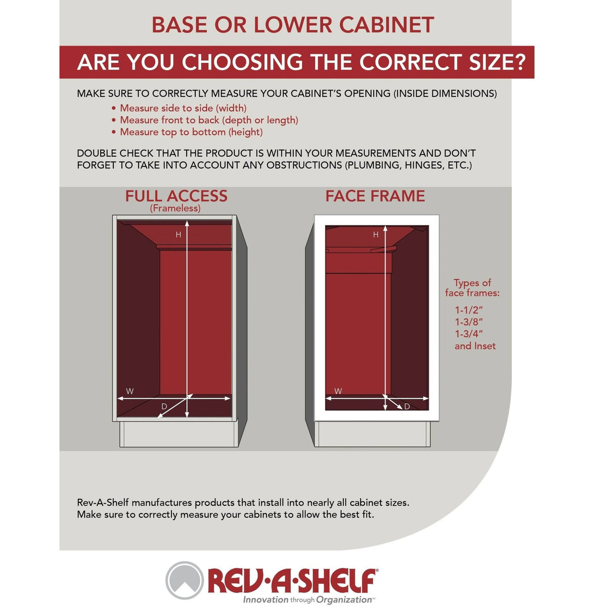 14x22 Soft-Close Base Cabinet Organizer E9876