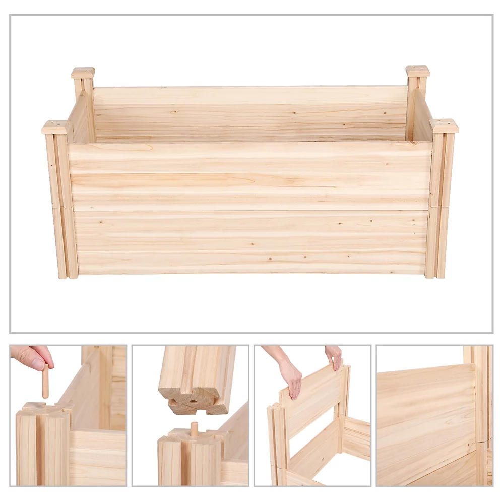 Wooden Raised Garden Bed Planter Box D20583