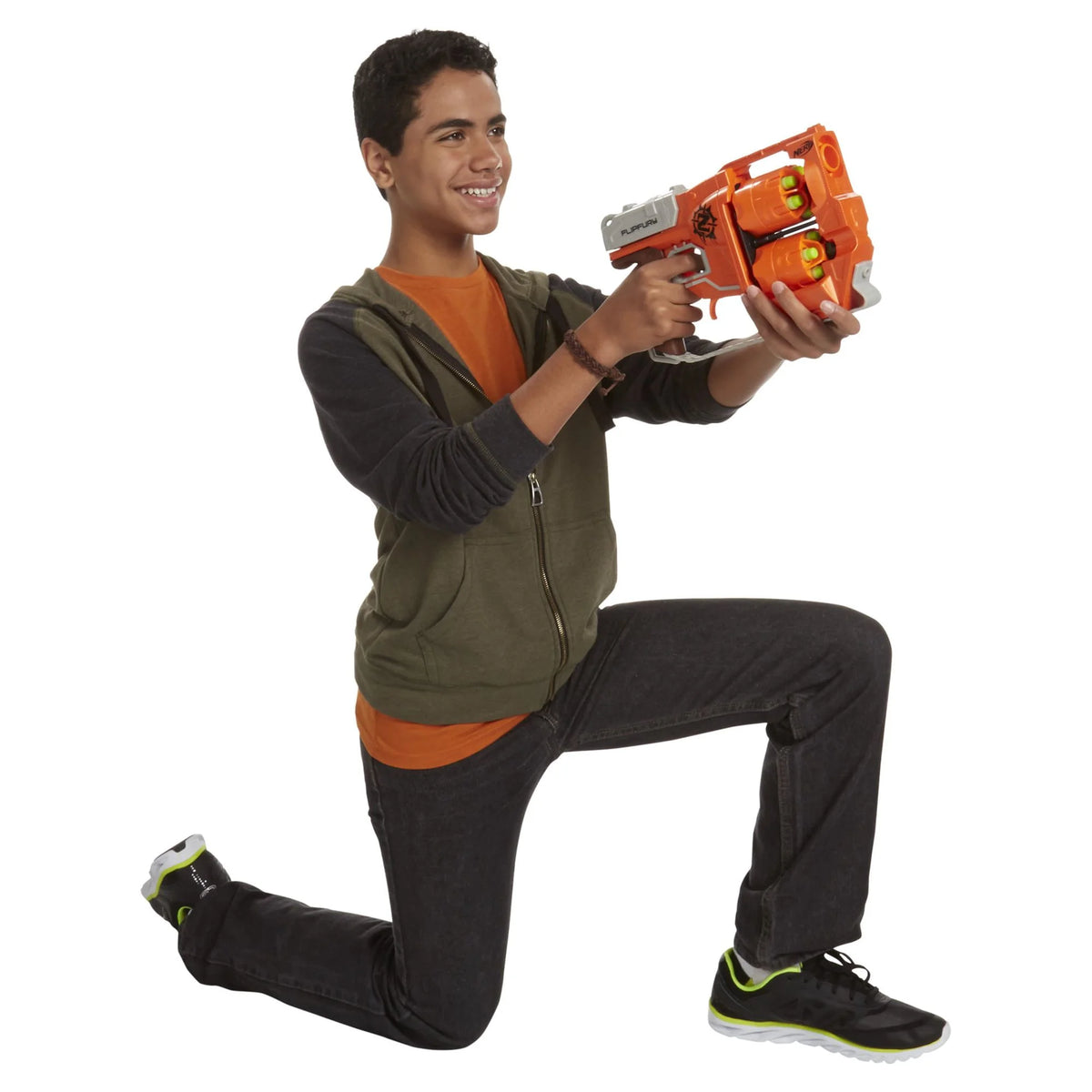 Nerf Zombie Strike Toy Blaster with 2 Flipping Drums and 12 Elite Darts K344