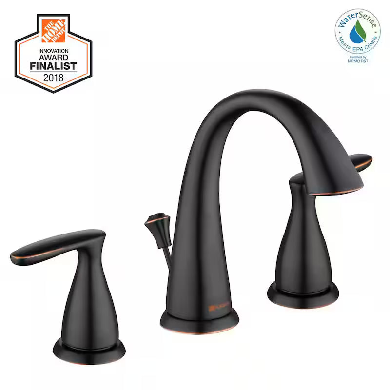 Bronze 2-Handle High-Arc Bathroom Faucet O80570