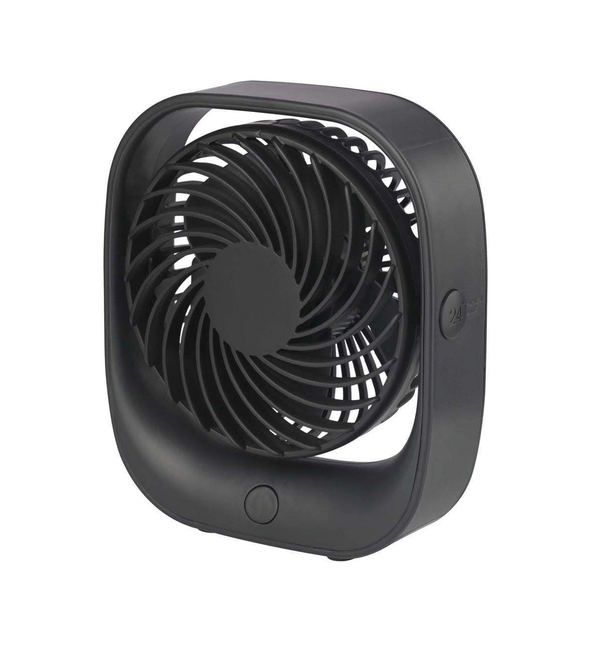 Black Portable Rechargeable USB Tabletop Fan Y988658