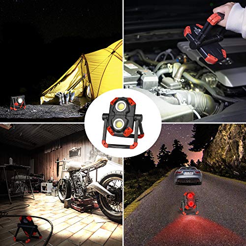 Rechargeable 2 COB 2500LM Folding Portable LED Work Light H149