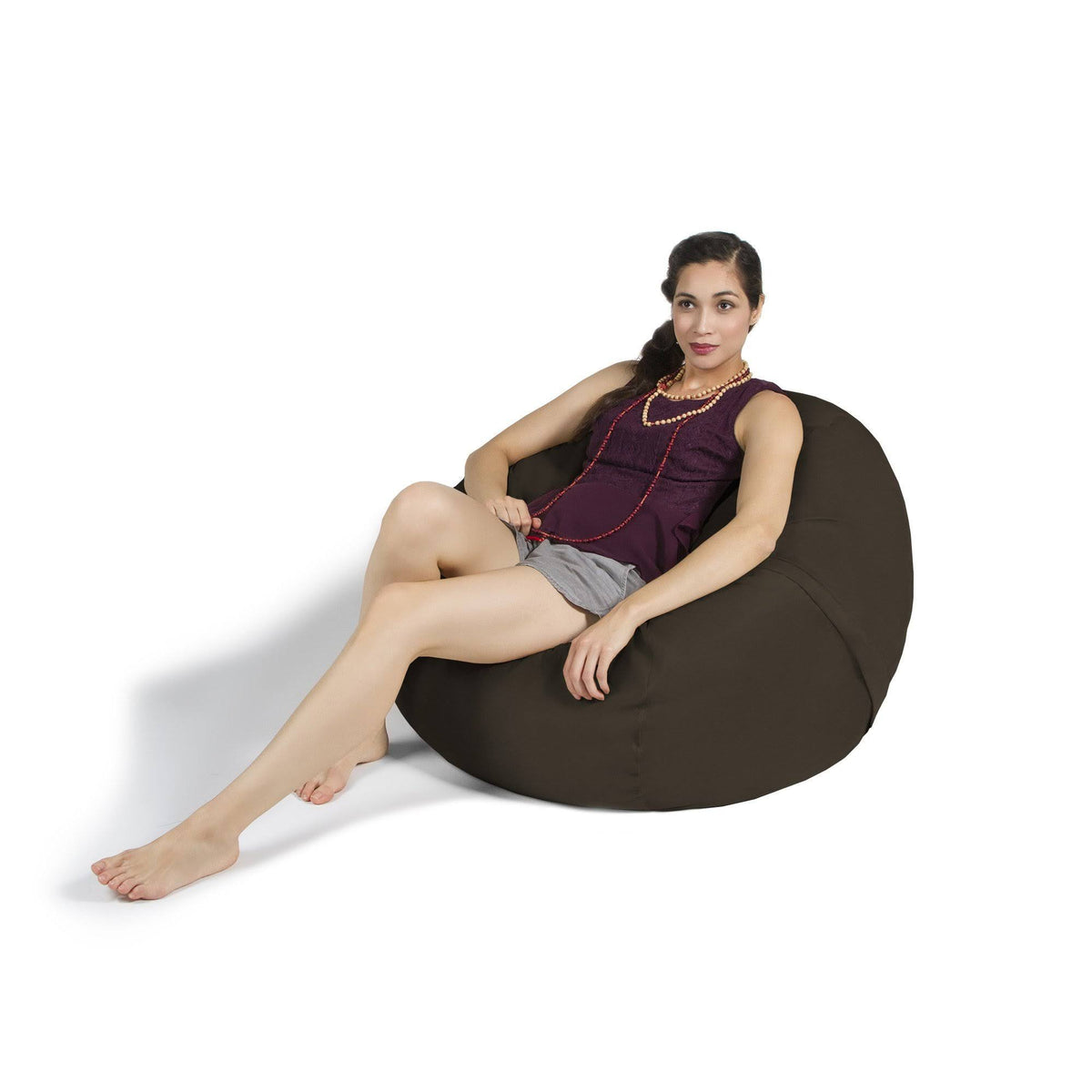 Orange Microsuede Foam Bag Chair T857