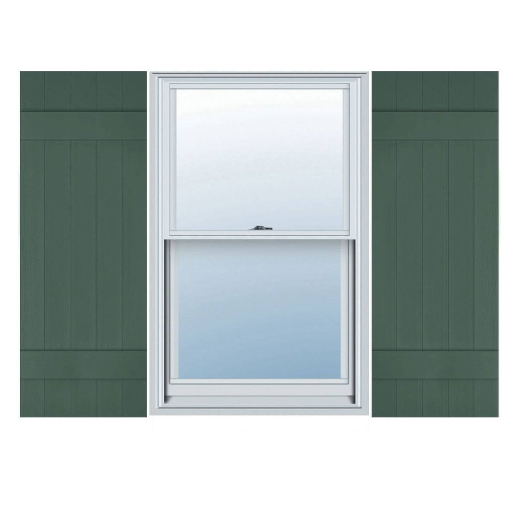 Forest Green Vinyl Board and Batten Shutters Pair J44777