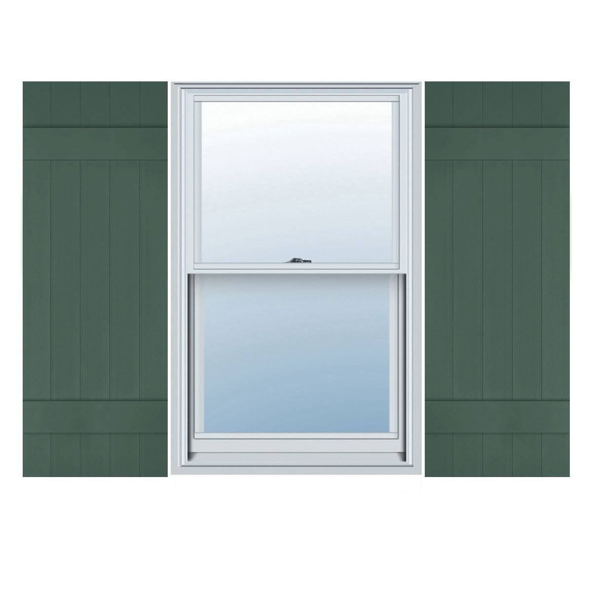 Forest Green Vinyl Board and Batten Shutters Pair J44777