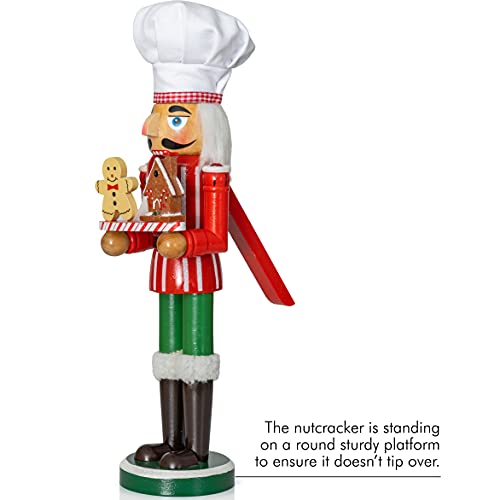 15" Wooden Chef Nutcracker Figure E9559