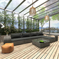 8 Piece Poly Rattan Outdoor Sectional Sofa Set with Cushions H57522