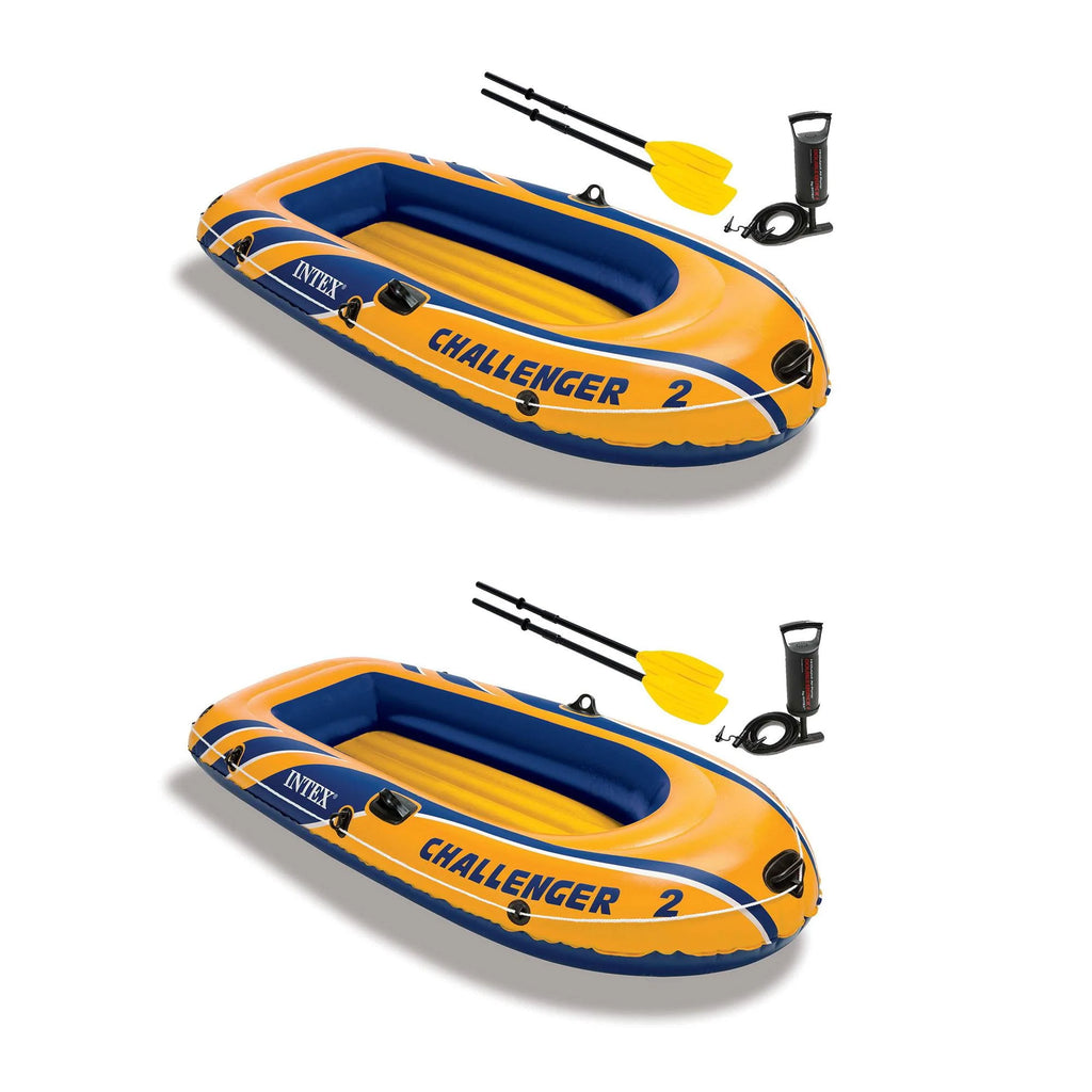 2 Person Inflatable Boat Set with Oars & Air Pump D56075