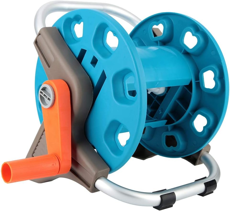 Garden Hose Reel Cart with Storage Holder Rack Q466394
