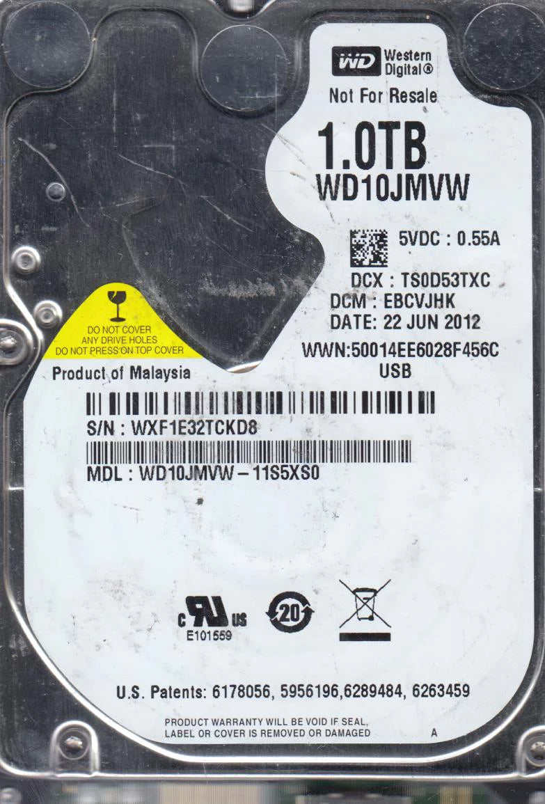 1TB USB 2.5 Hard Drive A78587