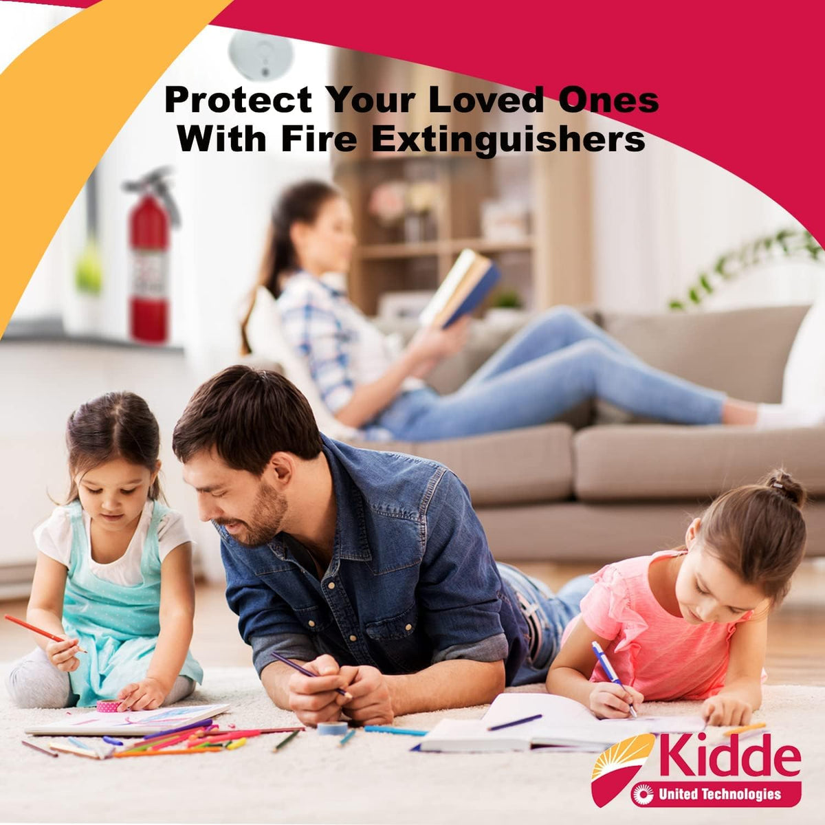 7 Pack Red Multipurpose Fire Extinguishers B62770