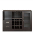 Espresso Brown Wooden Server with Two Drawers I11125