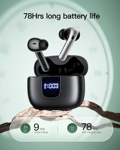Wireless Earbuds Bluetooth 5.3 In-ear with Wireless Charging Case LED Power Display D2357