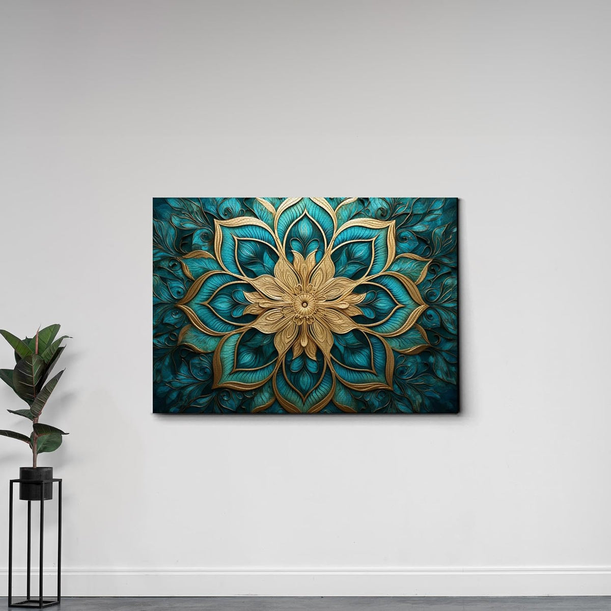 Vintage Mandala Flowers Wall Art R326169