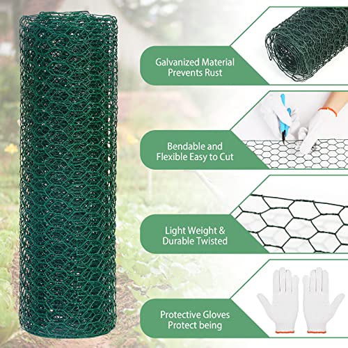13.78 x 236 Inch Lightweight Galvanized Hexagonal Chicken Wire Mesh T40685