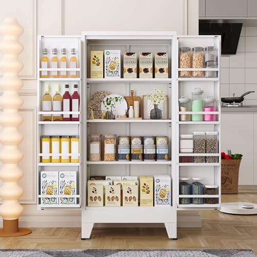 Black Metal Storage Cabinet with 3 Adjustable Shelves E362821