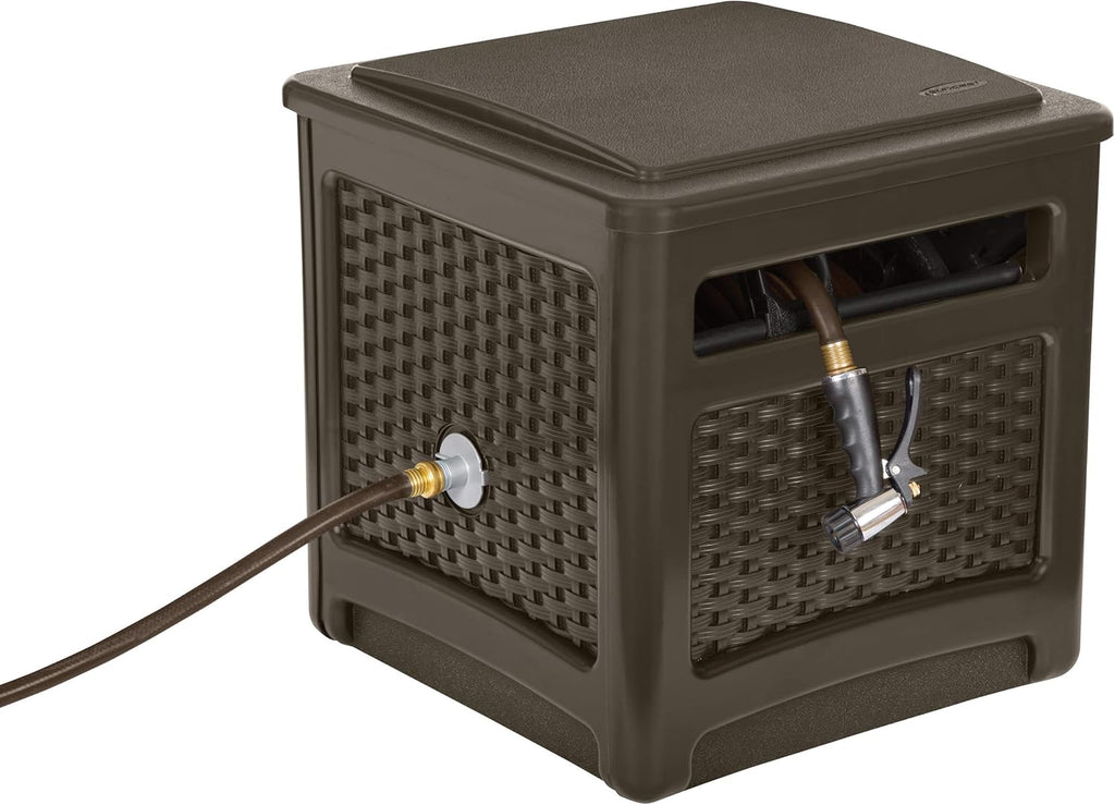Mocha Resin Wicker-Looker Hose Reel K480649