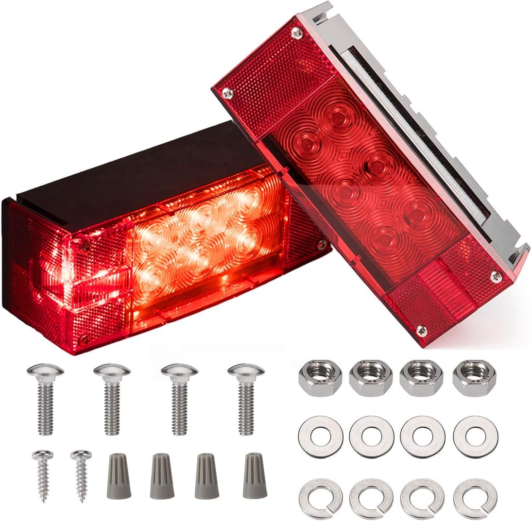 2PCS 12V LED Submersible Rectangular Trailer Lights T67215