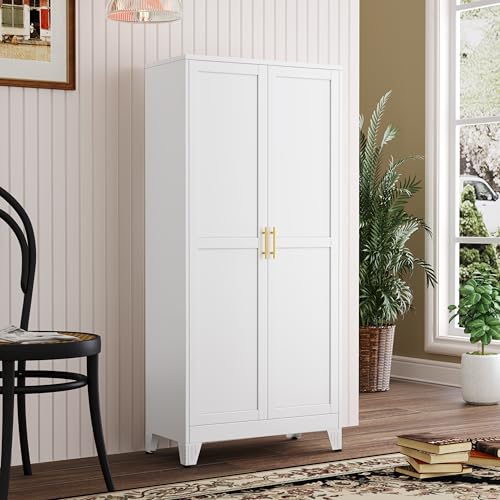 Black Metal Storage Cabinet with 3 Adjustable Shelves E362821