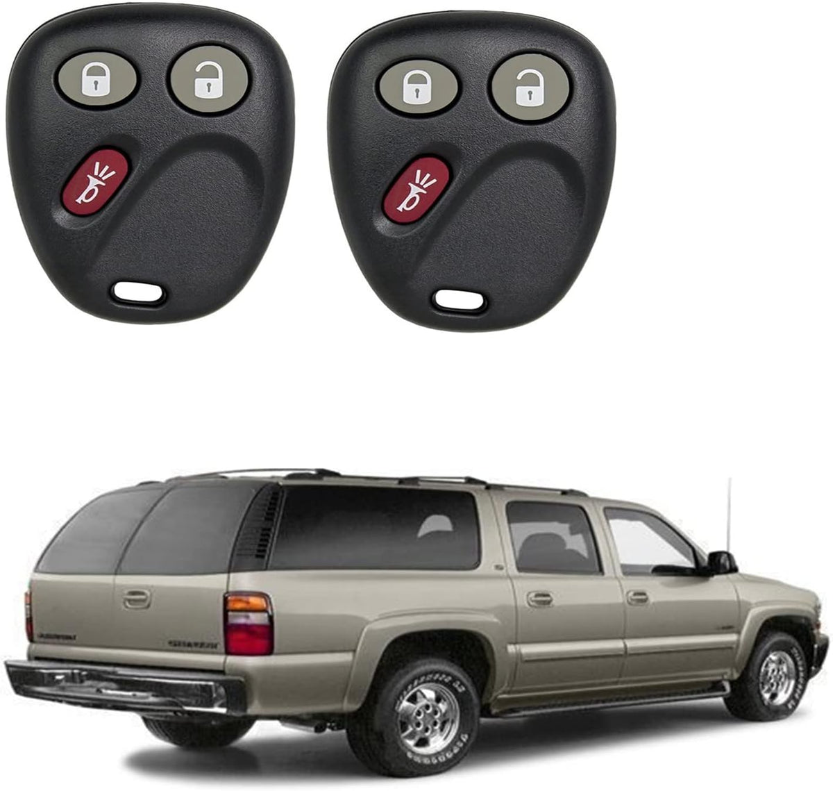 Replacement Remote for Keyless Entry Car Key 3 Button 2 Pack A848243