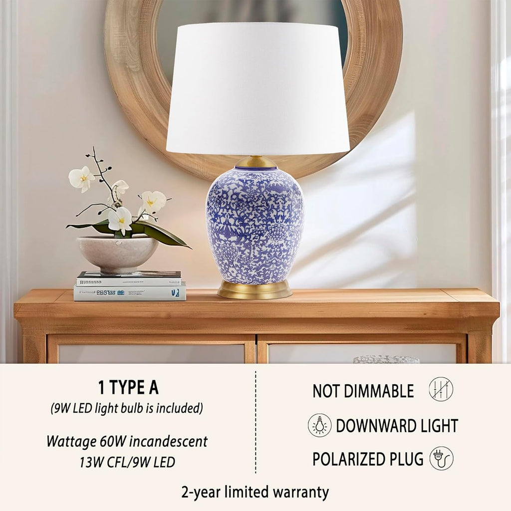 Blue Ceramic Table Lamp C632