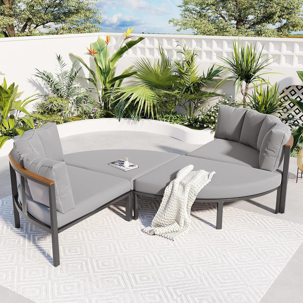 Grey Lounge Sofa Bed E9731
