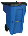 65 gal Blue Rectangular Trash Can M690