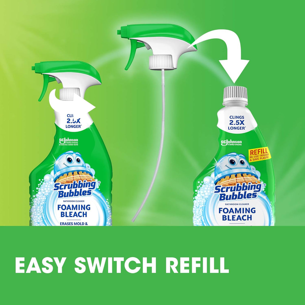 Foaming Bleach Bathroom Cleaner Refill Bottle 32 oz C216