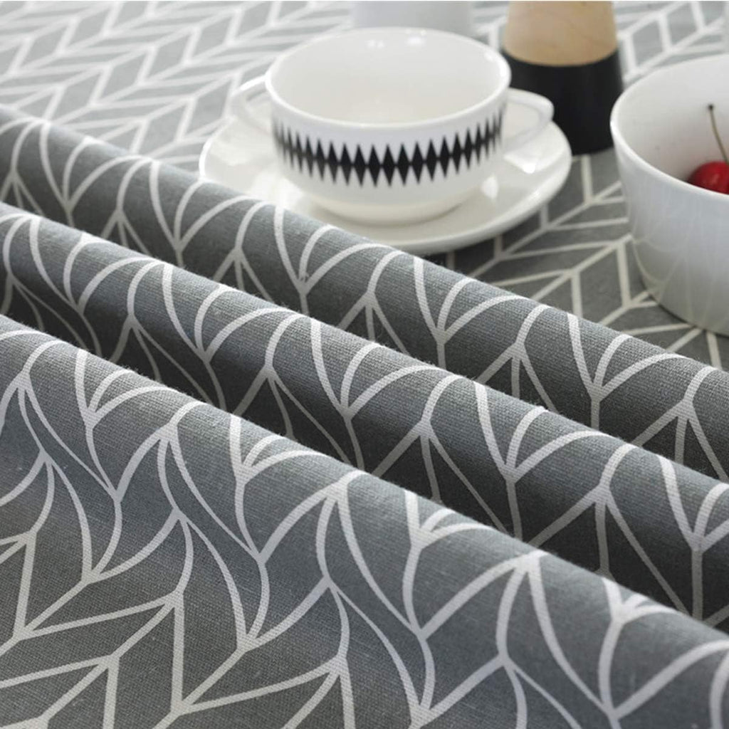 Round 60 Inch Cotton Linen Tablecloth V32712