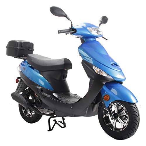 50cc Gas Moped with Aluminum Wheels (Red) R956