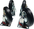 4-Pack of 6 Large Size Solid Rubber Casters P527827