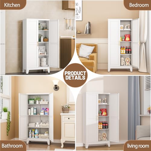 Black Metal Storage Cabinet with 3 Adjustable Shelves E362821