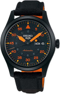 41-Hour Power Reserve Stainless Steel Watch with Black Nylon Strap and Blue Orange Dial X796