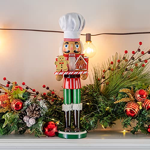 15" Wooden Chef Nutcracker Figure E9559