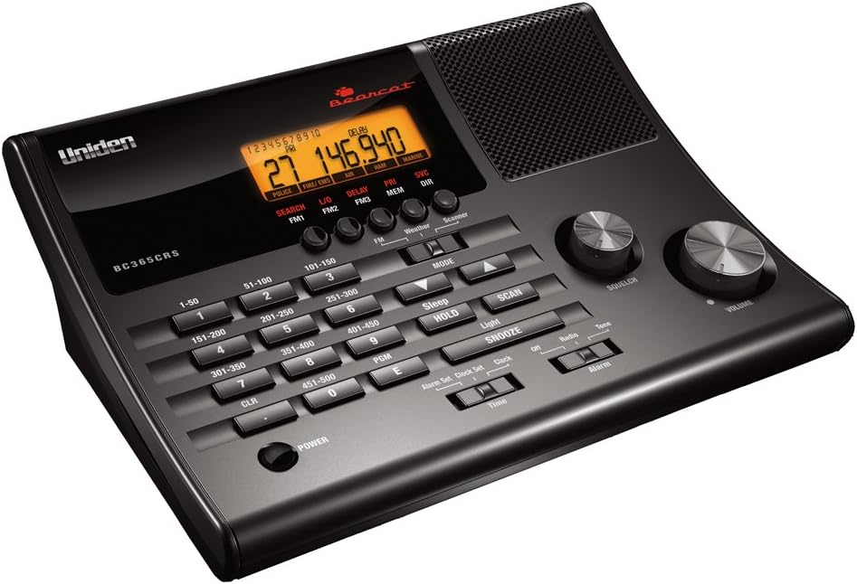 500 Channel Scanner with Alarm Clock and FM Radio Q145