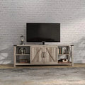 Farmhouse TV Stand Wooden Entertainment Center Console Table with 2 Drawers and 4 Compartment Television Stands with Adjustable Shelves X321803