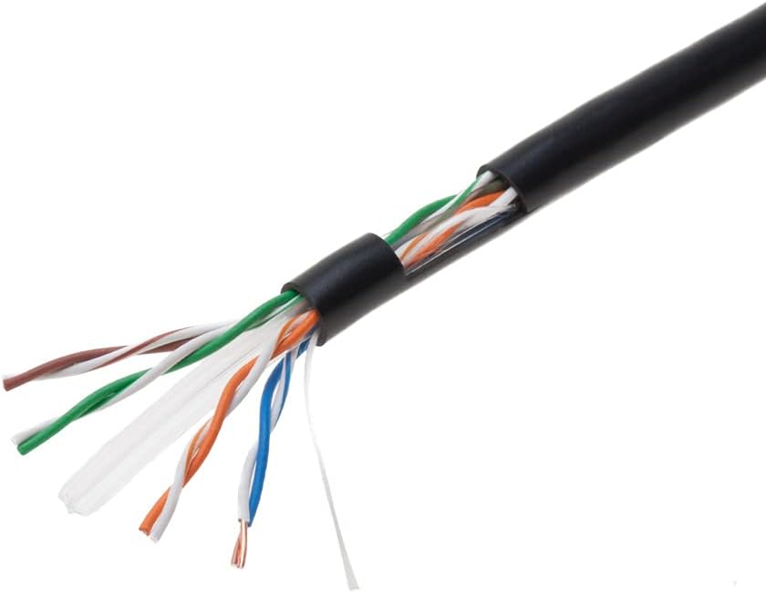 1000ft CAT6 Solid UTP 23AWG Ethernet Cable Orange I94377