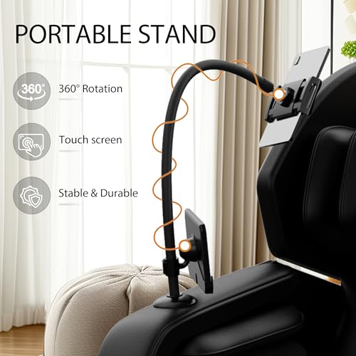 Gold PU Leather Zero Gravity Massage Chair with Airbags and Foot Roller L338
