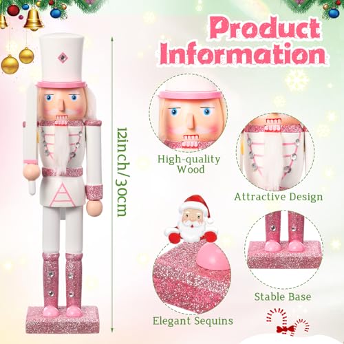 12'' Traditional Painted Wooden Nutcracker Soldier Figure Decor N3043