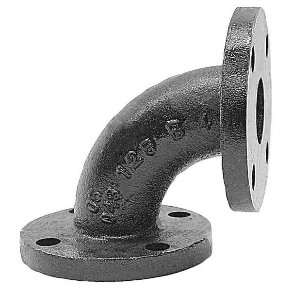 2 Flanged Cast Iron 90 Degree Elbow B16007