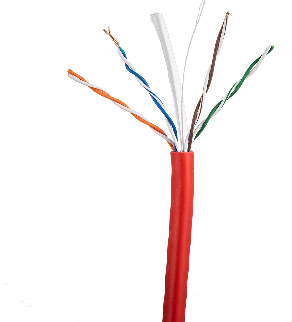 1000ft CAT6 Solid UTP 23AWG Ethernet Cable Orange I94377