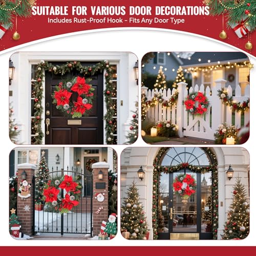 24 Inch Green Christmas Wreath with Red Bow T80188