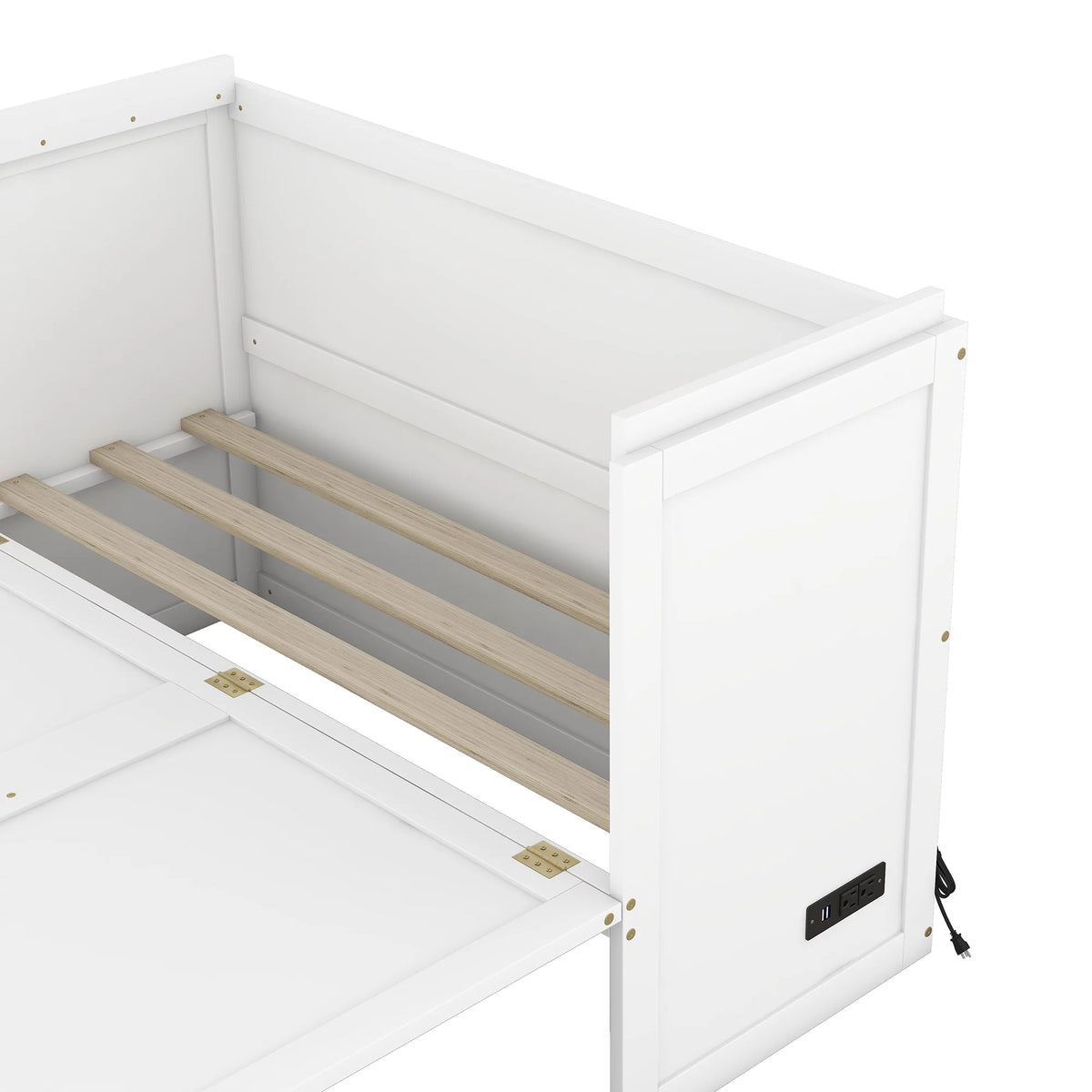 Full Size Solid Wood Murphy Bed with 2 Storage Drawers G9053